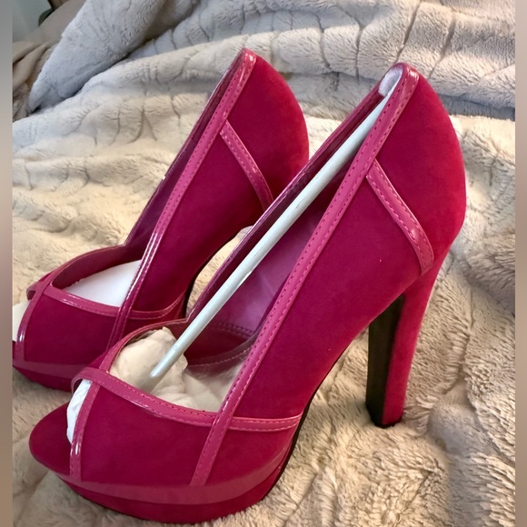 🔥 👠hot pink stiletto 5” kalli juke high heel platform beautiful size 9 🔥👠 - Picture 1 of 9